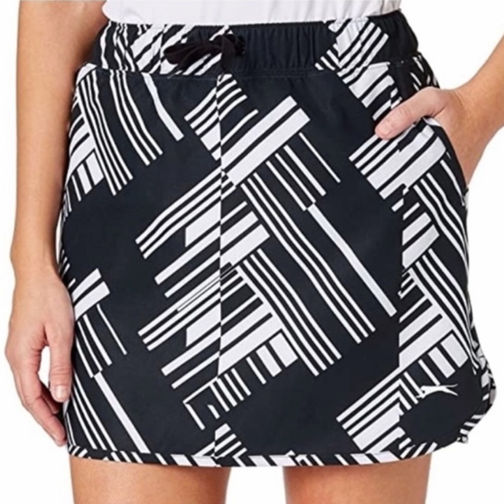 🍎 3/$30 Slazenger Black and White Golf/Tennis Skort with Spandex Shorts